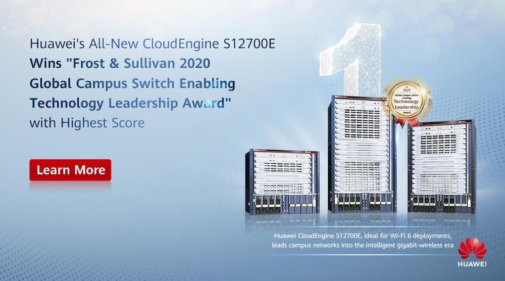 CloudEngine de Huawei recibe premio al liderazgo tecnológico