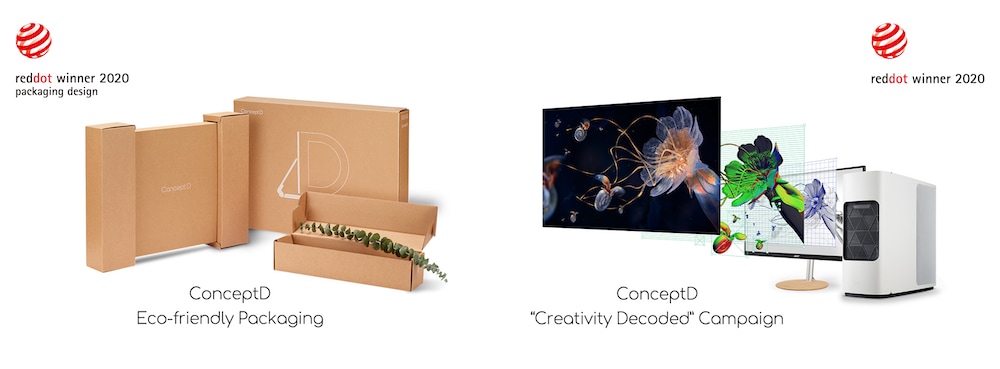 ConceptD de Acer gana dos premios Red Dot por su marca y comunicación