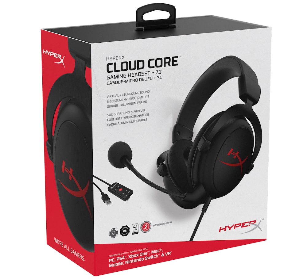 HyperX lanza los gaming headsets Cloud Core con sonido 7.1