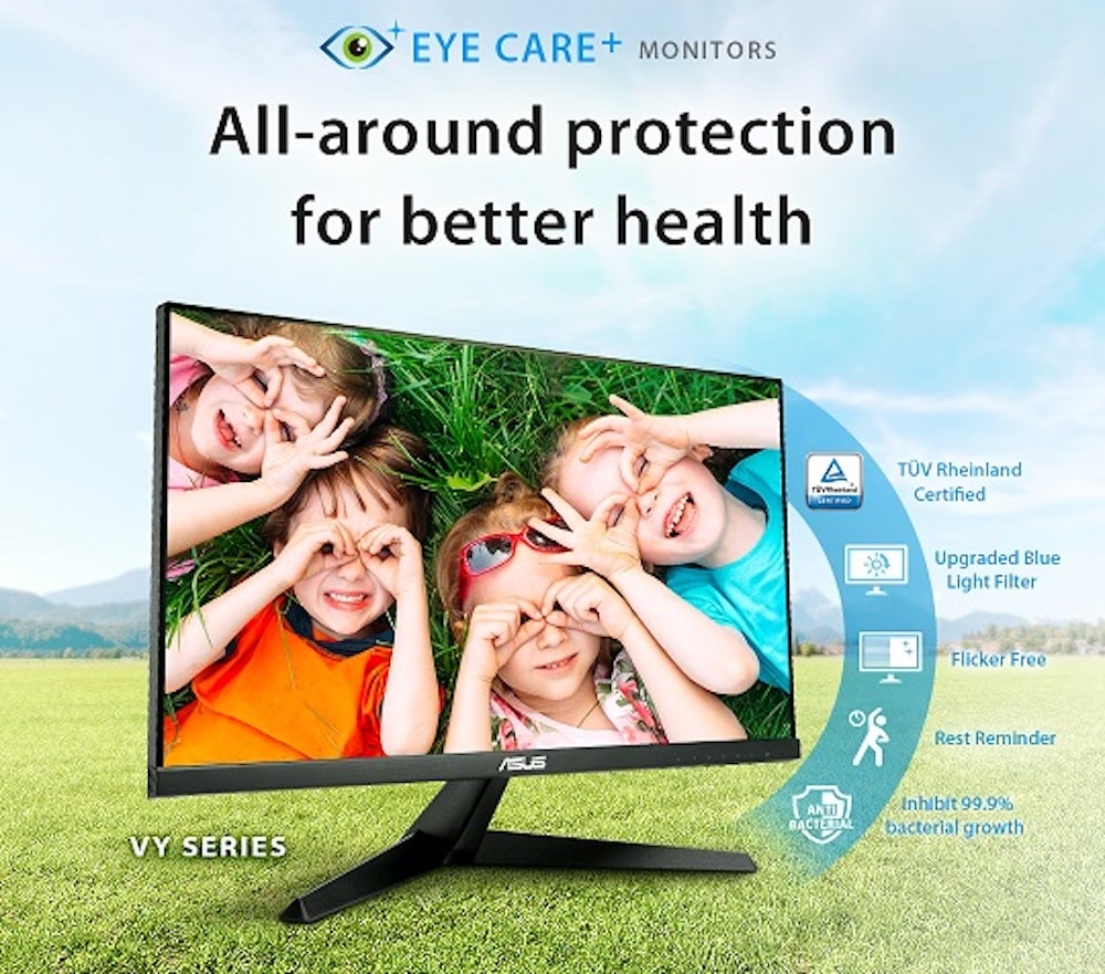 Asus anuncia los monitores Eye Care VY249HE y VY279HE