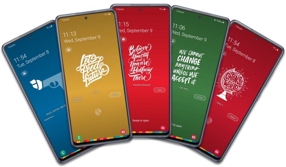 Samsung Galaxy apoya a los Objetivos Mundiales
