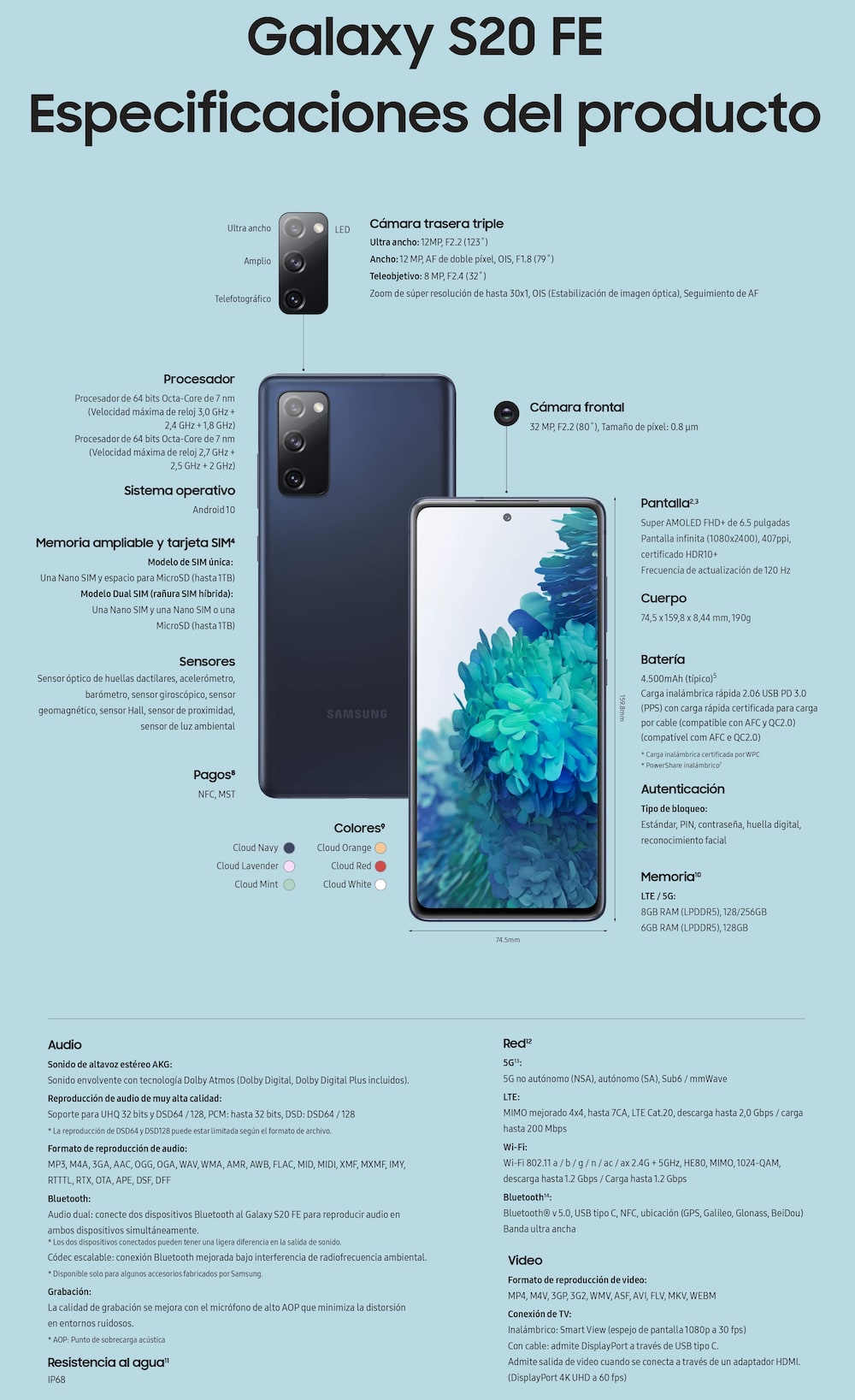 Haz todo lo que amas con el Galaxy S20 FE