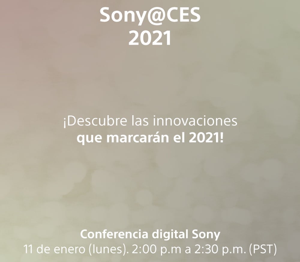 Sony lanza su presencia digital en el CES 2021