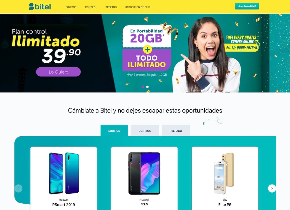 Bitel brinda beneficios a usuarios Prepago y Control