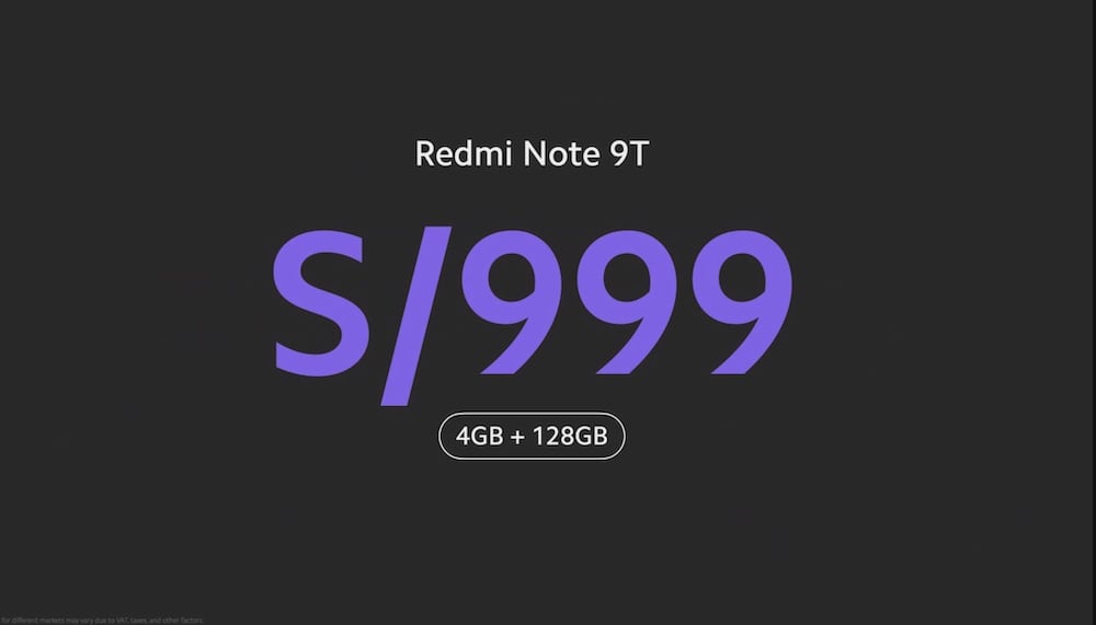 El Xiaomi Redmi Note 9T con 5G lleg&oacute; a Per&uacute;