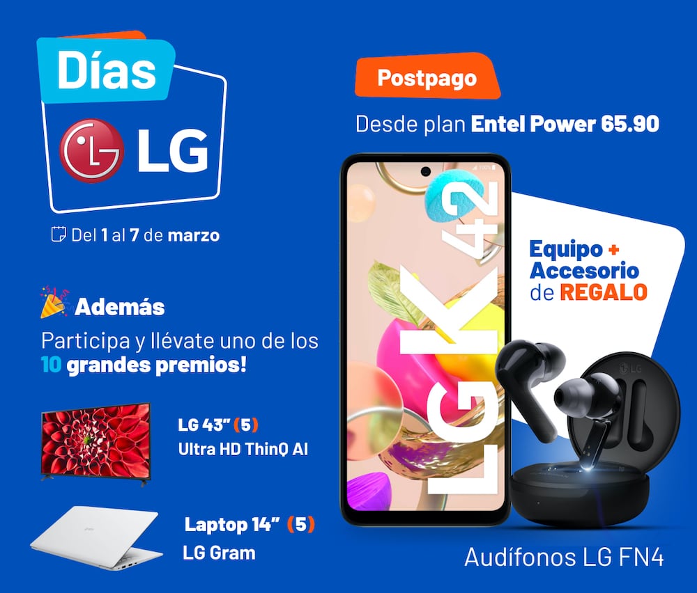 LG K42: LG y Entel brindan promoción exclusiva con regalos y sorteos