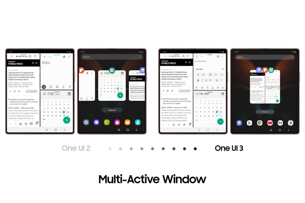 One UI 3.1 mejora las interacciones intuitivas del Galaxy Z Fold2