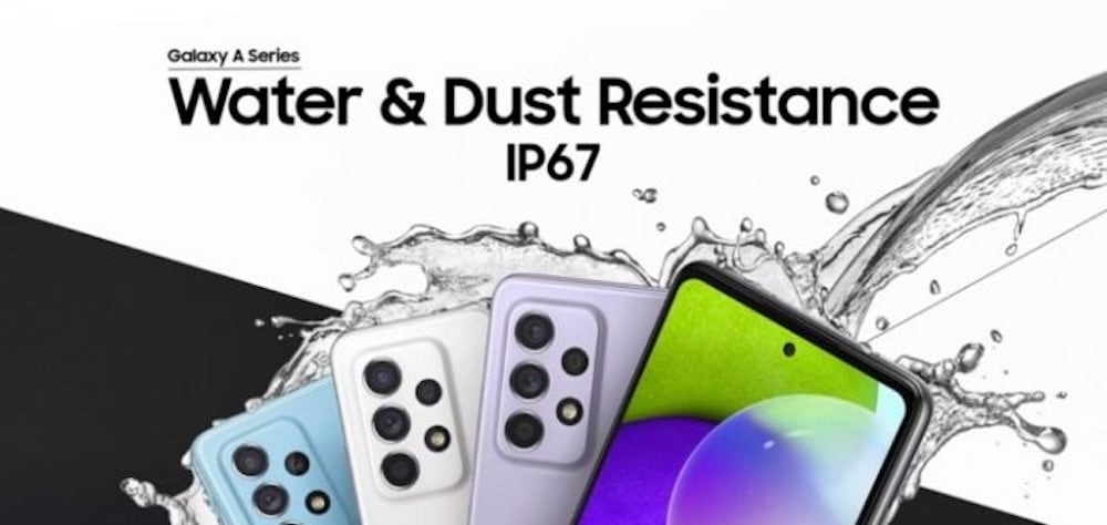 Los Galaxy A52 y A72 llegan con resistencia al agua y al polvo