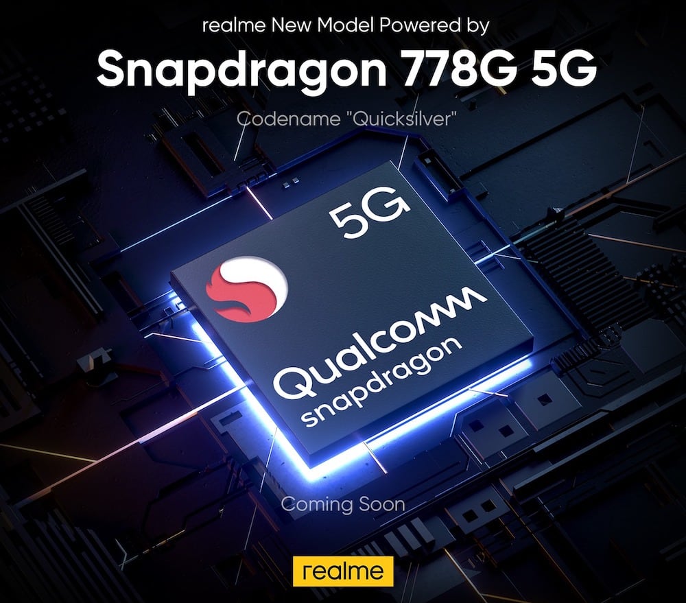 Nuevo modelo de Realme incluirá el procesador Snapdragon 778G 5G
