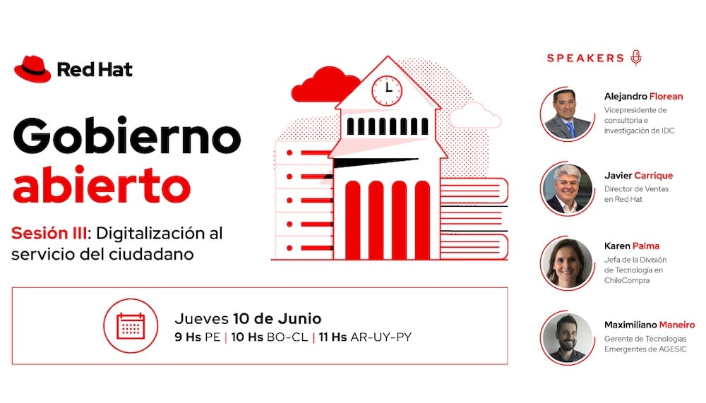 Red Hat invita a su tercera sesión del ciclo Gobierno Abierto