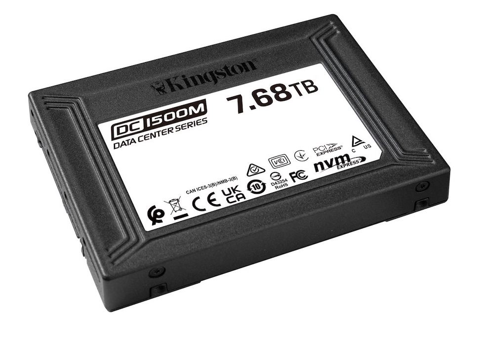 Unidad SSD NVMe U.2 DC1500M de Kingston para centros de datos