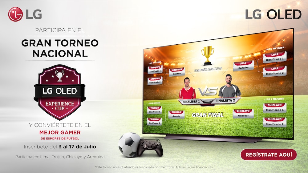 LG OLED Experience Cup con eSports de fútbol en Perú