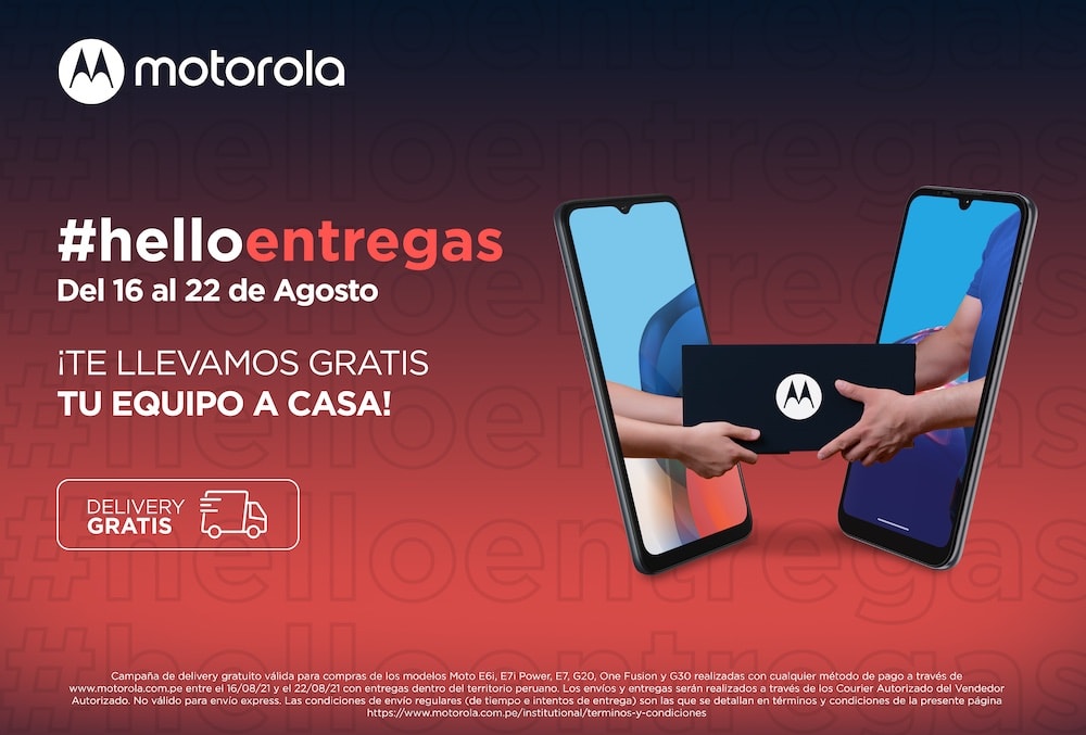 Motorola Perú ofrece delivery gratis por compras online
