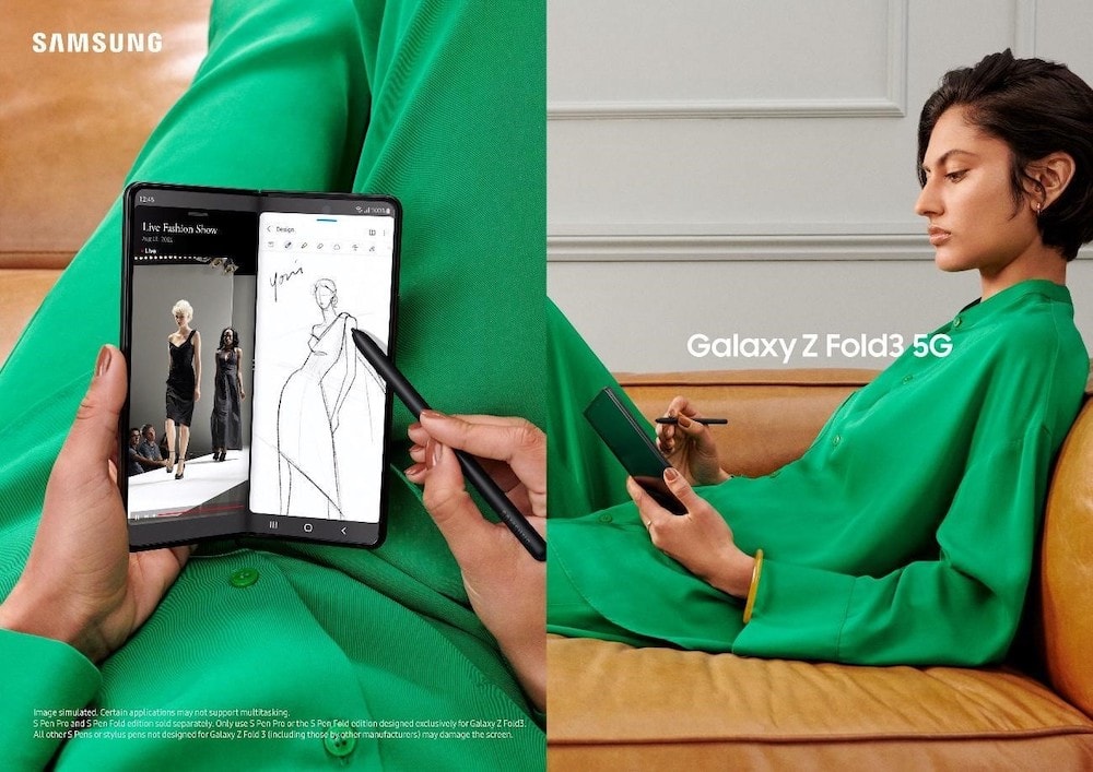 Galaxy Z Fold3 5G: Smartphone plegable y con c&aacute;mara bajo la pantalla