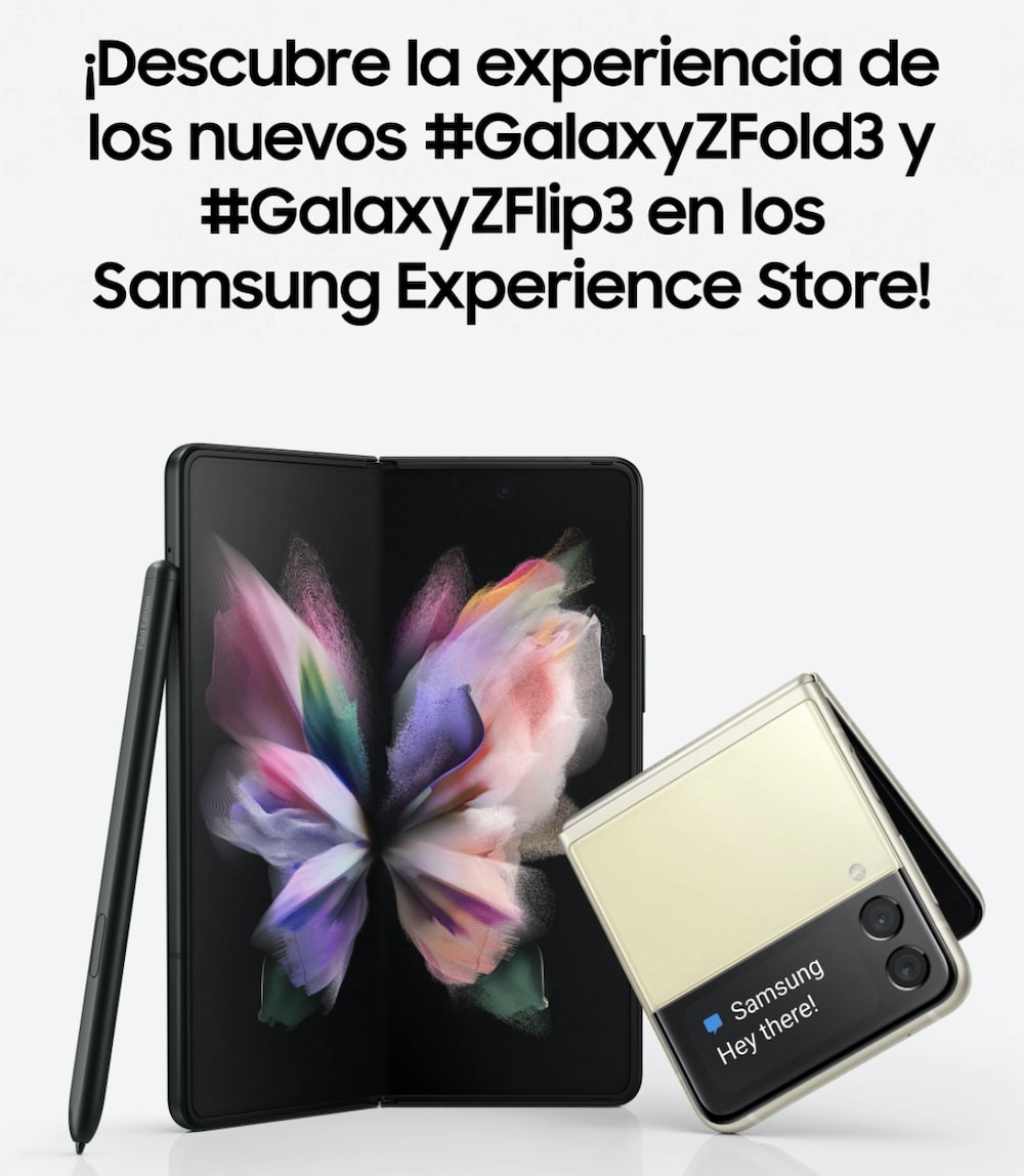 Nuevos dispositivos plegables en los Samsung Experience Store