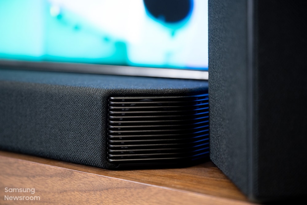 El sonido de la potente barra de sonido premium de Samsung