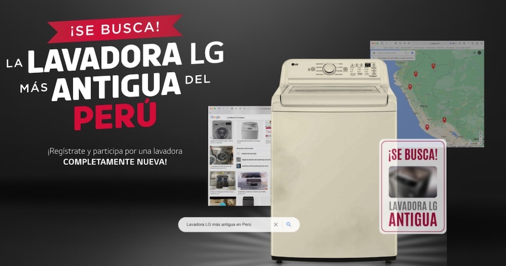 LG busca la lavadora m&aacute;s antigua del Per&uacute;