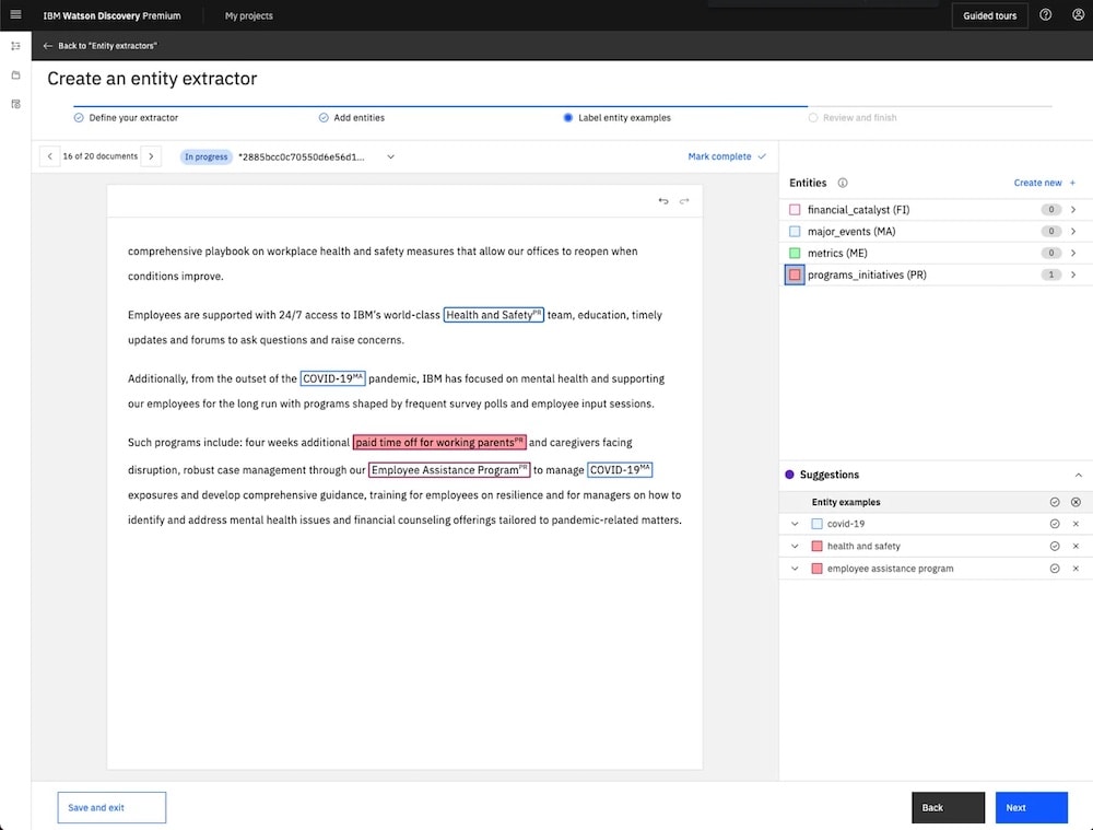 Mejoras de Procesamiento de Lenguaje Natural en IBM Watson Discovery