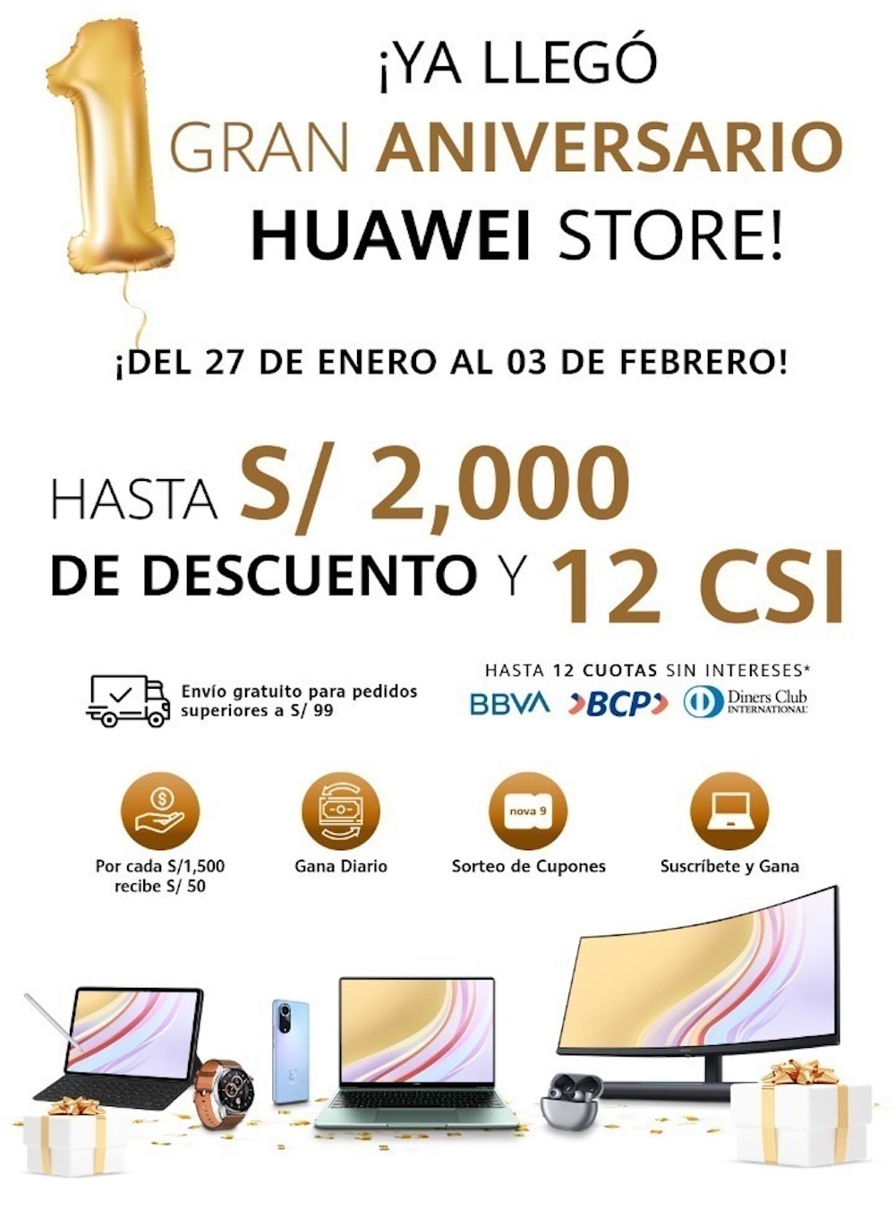 La Huawei Store celebra su aniversario con varias promociones