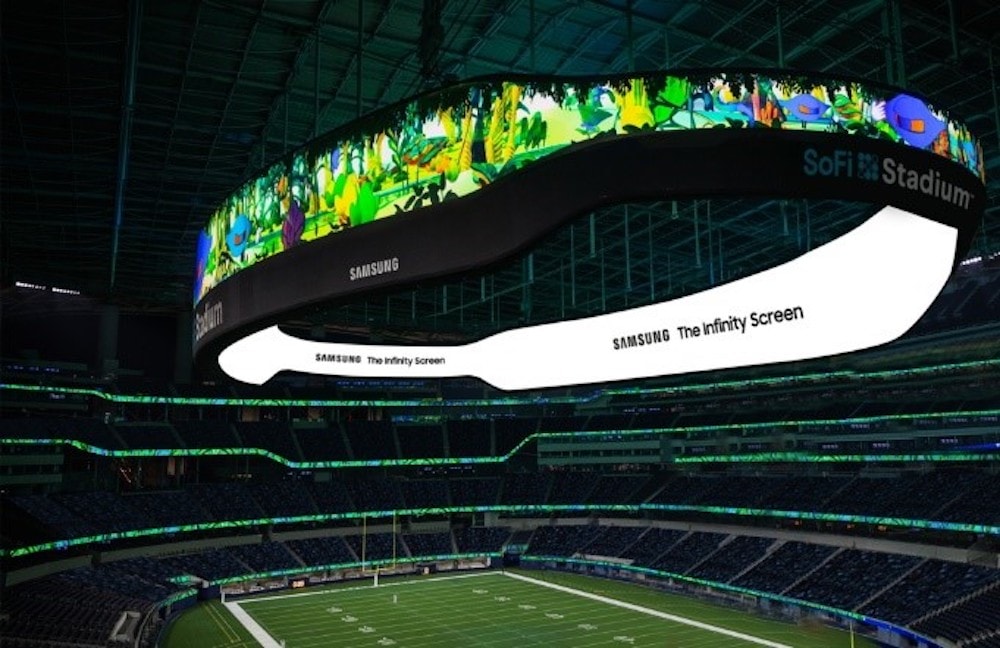 Samsung inició el Game Day con el videoboard de LED más grande