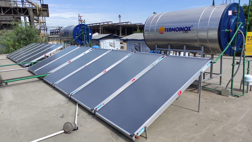 SIDERPERU usa termas solares en su transición energética