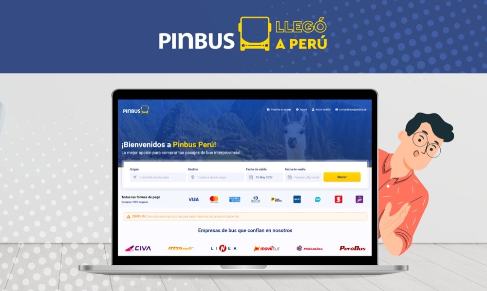 Pinbus agilizará compra online de pasajes terrestres en Perú