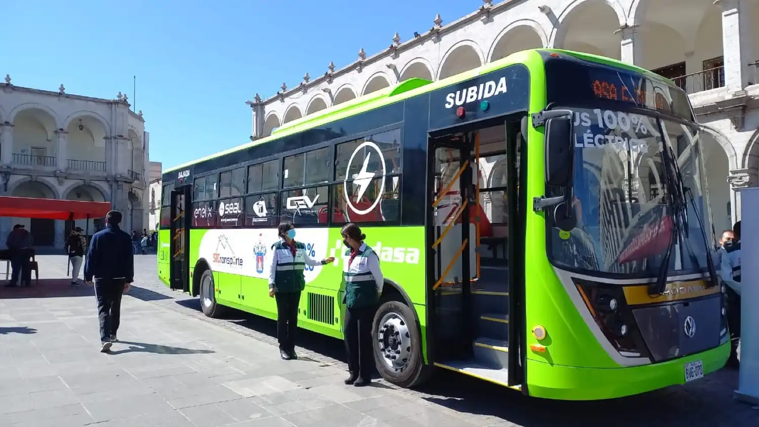 Primer bus eléctrico en el transporte público de Arequipa