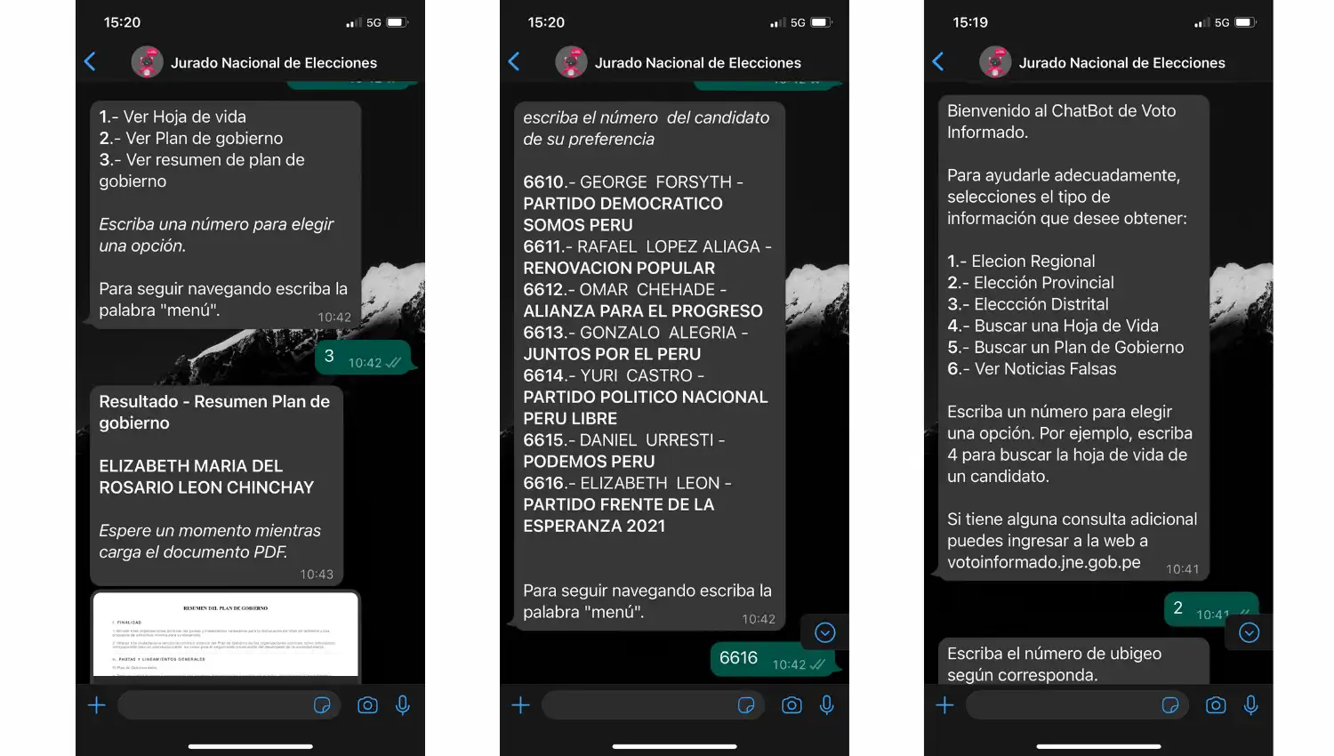 Chatbots darán información sobre elecciones regionales por WhatsApp