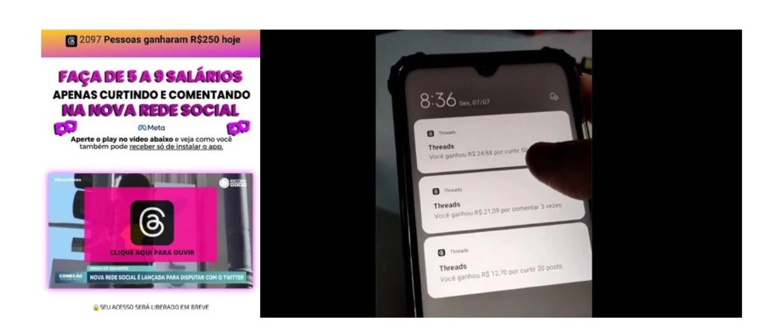 Enlaces sospechosos que se aprovechan de la red social Threads