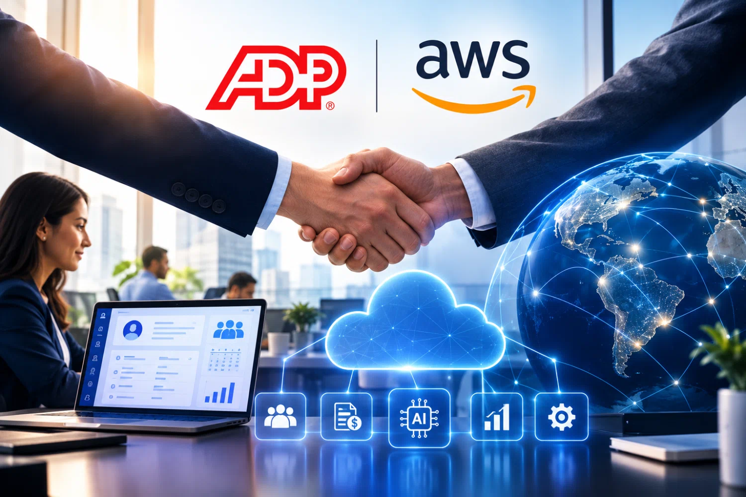 ADP y AWS ampl&iacute;an alianza para IA en n&oacute;mina y RR. HH.