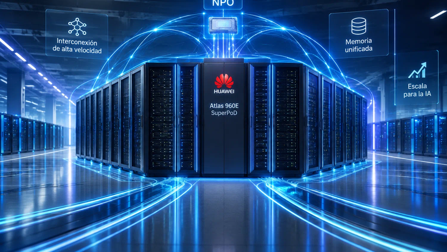 Huawei revela Atlas 960E SuperPoD con NPO
