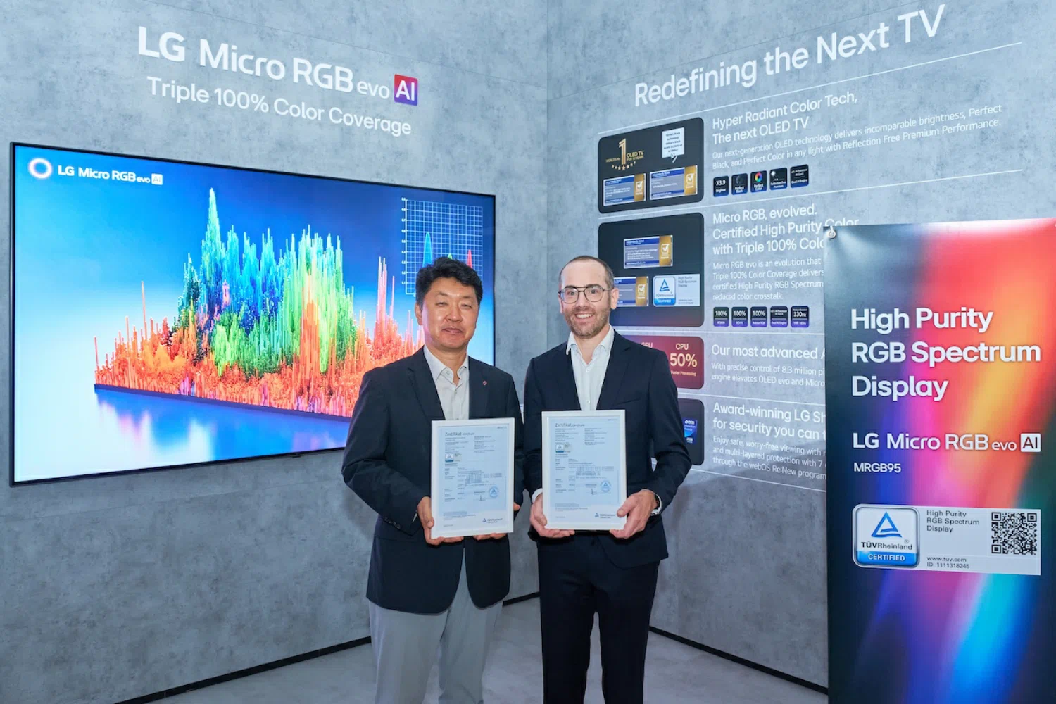 LG muestra Micro RGB evo con alta pureza de color