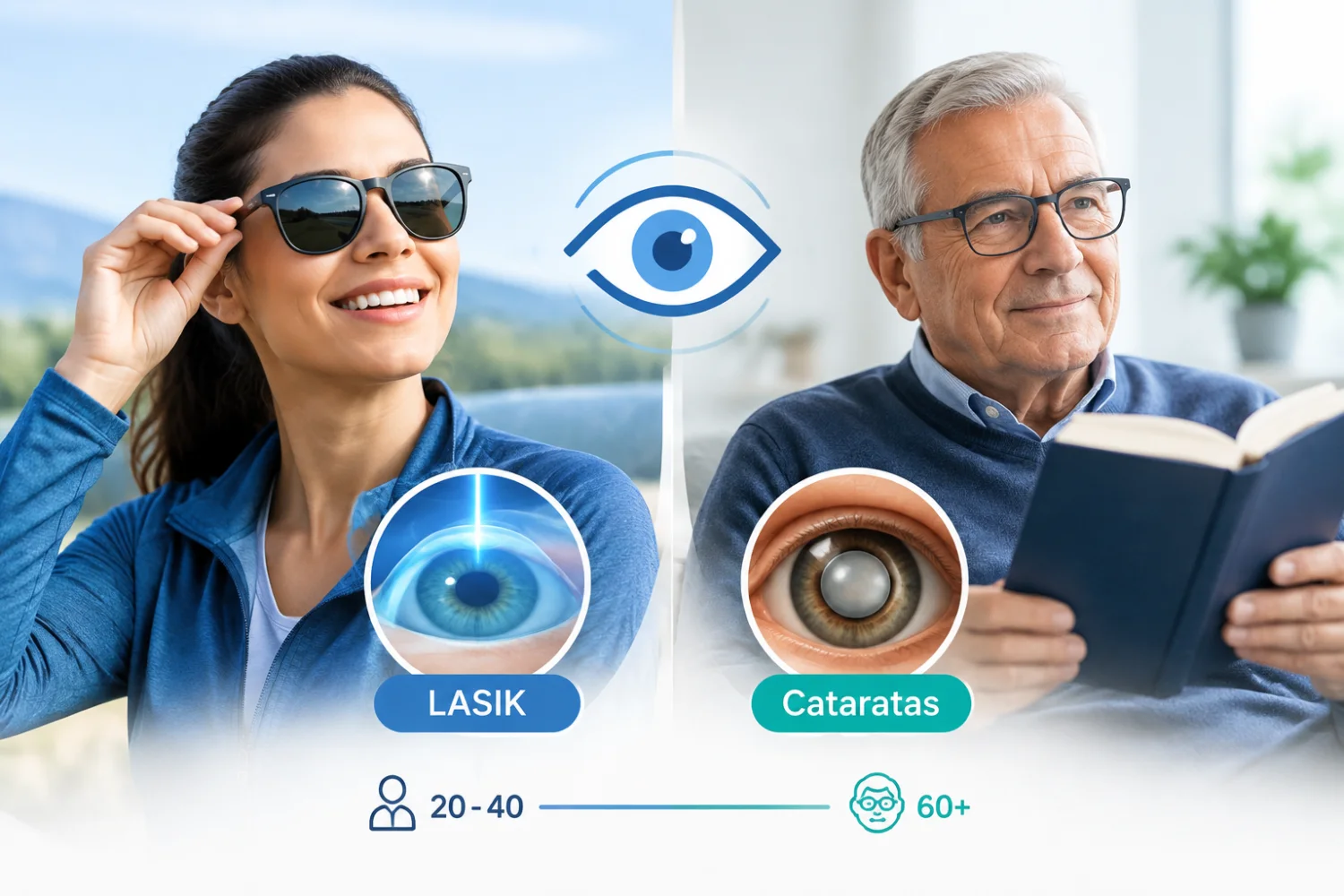 Opciones visuales por edad: LASIK y cataratas