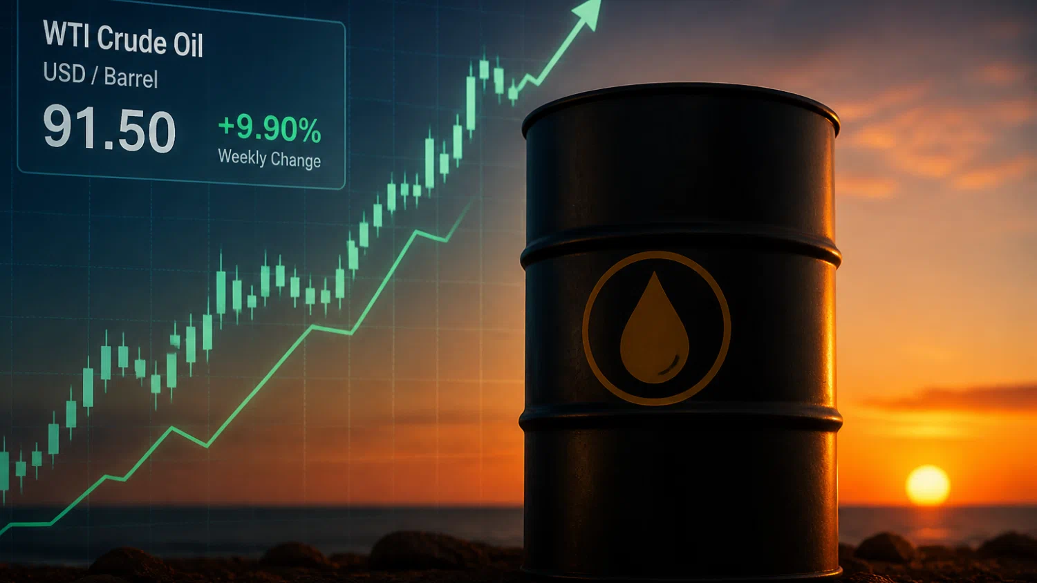 Petr&oacute;leo cierra la semana cerca de US$91,5 por barril