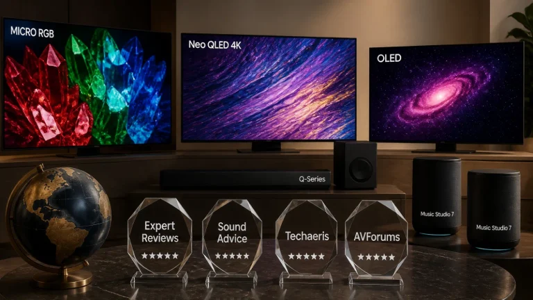 Samsung 2026 recibe reconocimientos globales en TV y audio
