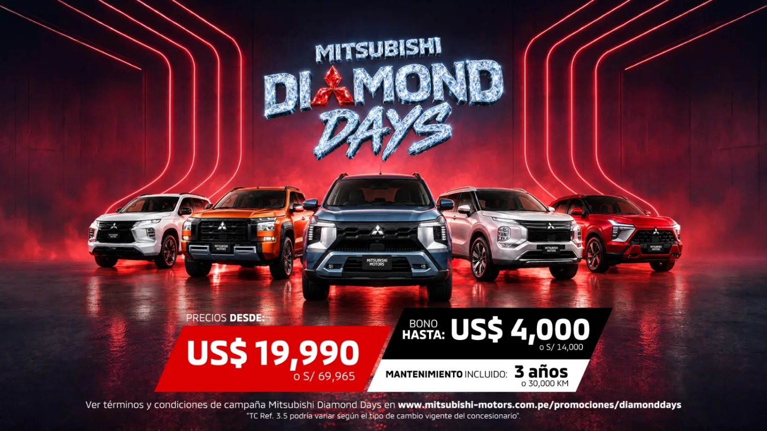 Diamond Days Mitsubishi bonos para SUV y pickup en octubre