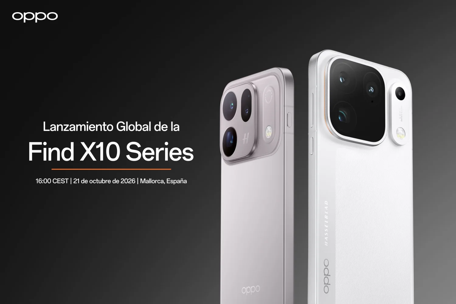 OPPO presenta Find X10 y Find X10 Pro Max en Mallorca el 21 de octubre