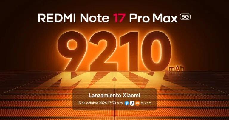 Redmi Note 17 en Perú: streaming y batería de 9,210 mAh