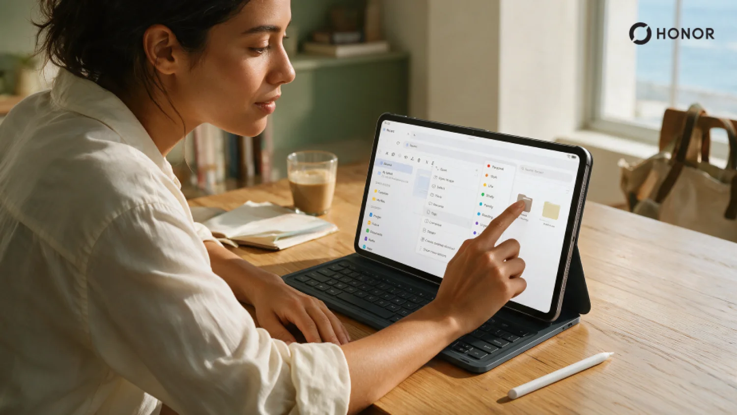 Tablet de productividad con IA y teclado Bluetooth